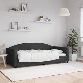 Sofá cama tela negro 90x190 cm de vidaXL, Camas y somieres - Ref: Foro24-354123, Precio: 206,99 €, Descuento: %