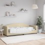 Sofá cama tela color crema 80x200 cm de vidaXL, Camas y somieres - Ref: Foro24-354110, Precio: 211,81 €, Descuento: %