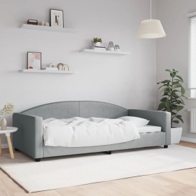 Light gray fabric sofa bed 100x200 cm by vidaXL, Beds and slatted bases - Ref: Foro24-354116, Price: 219,99 €, Discount: %