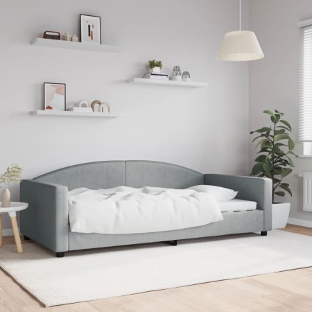 Sofá cama tela gris claro 100x200 cm de vidaXL, Camas y somieres - Ref: Foro24-354116, Precio: 230,09 €, Descuento: %