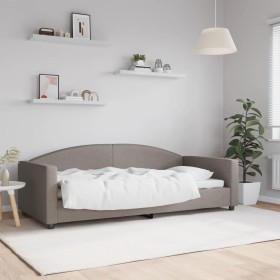 Taupe gray fabric sofa bed 90x200 cm by vidaXL, Beds and slatted bases - Ref: Foro24-354114, Price: 209,99 €, Discount: %