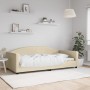 Sofá cama tela color crema 100x200 cm de vidaXL, Camas y somieres - Ref: Foro24-354120, Precio: 224,16 €, Descuento: %