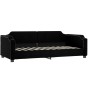 Black fabric sofa bed 90x200 cm by vidaXL, Beds and slatted bases - Ref: Foro24-354207, Price: 226,02 €, Discount: %