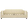 Sofá cama tela color crema 90x200 cm de vidaXL, Camas y somieres - Ref: Foro24-354209, Precio: 225,89 €, Descuento: %