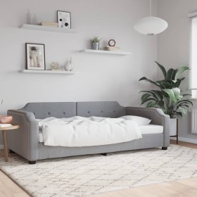 Light gray fabric sofa bed 80x200 cm by vidaXL, Beds and slatted bases - Ref: Foro24-354200, Price: 219,48 €, Discount: %