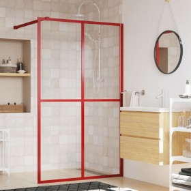 Mampara puerta de ducha vidrio transparente ESG rojo 140x195 cm de vidaXL, Paredes y mamparas de ducha - Ref: Foro24-154950, ...