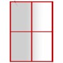 Transparent glass shower door screen ESG red 140x195 cm by vidaXL, Shower walls and screens - Ref: Foro24-154950, Price: 141,...