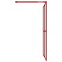 Transparent glass shower door screen ESG red 140x195 cm by vidaXL, Shower walls and screens - Ref: Foro24-154950, Price: 141,...