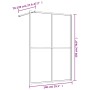 Transparent glass shower door screen ESG red 140x195 cm by vidaXL, Shower walls and screens - Ref: Foro24-154950, Price: 141,...