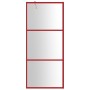 Shower door screen with transparent red ESG glass 90x195 cm by vidaXL, Shower walls and screens - Ref: Foro24-154936, Price: ...