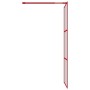 Shower door screen with transparent red ESG glass 90x195 cm by vidaXL, Shower walls and screens - Ref: Foro24-154936, Price: ...