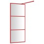 Shower door screen with transparent red ESG glass 90x195 cm by vidaXL, Shower walls and screens - Ref: Foro24-154936, Price: ...