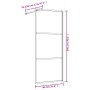 Transparente ESG-Duschtürwand aus rotem Glas 90x195 cm von vidaXL, Duschwände und Duschwände - Ref: Foro24-154936, Preis: 105...