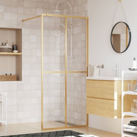 Duschtürtrennwand aus transparentem Glas ESG Gold 100x195 cm von vidaXL, Duschwände und Duschwände - Ref: Foro24-154947, Prei...