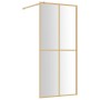 Transparent glass shower door screen ESG gold 100x195 cm by vidaXL, Shower walls and screens - Ref: Foro24-154947, Price: 169...