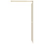 Transparent glass shower door screen ESG gold 100x195 cm by vidaXL, Shower walls and screens - Ref: Foro24-154947, Price: 169...