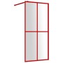 Transparent glass shower door screen ESG red 80x195 cm by vidaXL, Shower walls and screens - Ref: Foro24-154942, Price: 90,53...