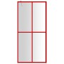 Transparent glass shower door screen ESG red 80x195 cm by vidaXL, Shower walls and screens - Ref: Foro24-154942, Price: 90,53...