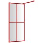 Transparent glass shower door screen ESG red 80x195 cm by vidaXL, Shower walls and screens - Ref: Foro24-154942, Price: 90,53...