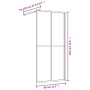 Transparent glass shower door screen ESG red 80x195 cm by vidaXL, Shower walls and screens - Ref: Foro24-154942, Price: 90,53...