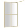 Transparent glass shower door screen ESG gold 118x195 cm by vidaXL, Shower walls and screens - Ref: Foro24-154949, Price: 175...