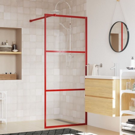 Shower door screen with transparent red ESG glass 80x195 cm by vidaXL, Shower walls and screens - Ref: Foro24-154934, Price: ...