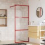 Shower door screen with transparent red ESG glass 80x195 cm by vidaXL, Shower walls and screens - Ref: Foro24-154934, Price: ...