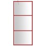 Shower door screen with transparent red ESG glass 80x195 cm by vidaXL, Shower walls and screens - Ref: Foro24-154934, Price: ...