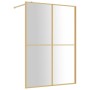 Transparent glass shower door screen ESG gold 140x195 cm by vidaXL, Shower walls and screens - Ref: Foro24-154951, Price: 198...