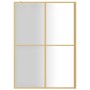 Transparent glass shower door screen ESG gold 140x195 cm by vidaXL, Shower walls and screens - Ref: Foro24-154951, Price: 198...