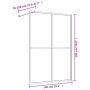 Transparent glass shower door screen ESG gold 140x195 cm by vidaXL, Shower walls and screens - Ref: Foro24-154951, Price: 198...