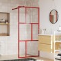 Transparent glass shower door screen ESG red 80x195 cm by vidaXL, Shower walls and screens - Ref: Foro24-154952, Price: 98,52...