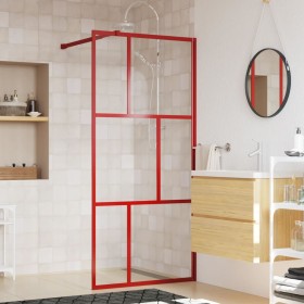 Transparent glass shower door screen ESG red 80x195 cm by vidaXL, Shower walls and screens - Ref: Foro24-154952, Price: 98,58...