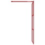 Transparent glass shower door screen ESG red 80x195 cm by vidaXL, Shower walls and screens - Ref: Foro24-154952, Price: 98,52...