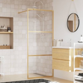 Transparent glass shower door screen ESG gold 80x195cm by vidaXL, Shower walls and screens - Ref: Foro24-154935, Price: 176,5...