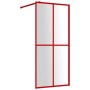 Transparent glass shower door screen ESG red 100x195 cm by vidaXL, Shower walls and screens - Ref: Foro24-154946, Price: 93,4...