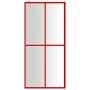 Transparent glass shower door screen ESG red 100x195 cm by vidaXL, Shower walls and screens - Ref: Foro24-154946, Price: 93,4...