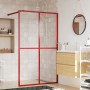 Shower door screen with transparent red ESG glass 118x195 cm by vidaXL, Shower walls and screens - Ref: Foro24-154948, Price:...