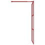 Duschtürtrennwand aus transparentem Glas ESG rot 115x195 cm von vidaXL, Duschwände und Duschwände - Ref: Foro24-154958, Preis...