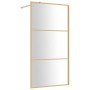 Transparent glass shower door screen ESG gold 115x195 cm by vidaXL, Shower walls and screens - Ref: Foro24-154941, Price: 211...