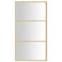 Transparent glass shower door screen ESG gold 115x195 cm by vidaXL, Shower walls and screens - Ref: Foro24-154941, Price: 211...