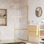 Transparent glass shower door screen ESG gold 90x195cm by vidaXL, Shower walls and screens - Ref: Foro24-154937, Price: 182,6...