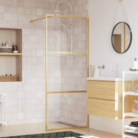 Transparent glass shower door screen ESG gold 90x195cm by vidaXL, Shower walls and screens - Ref: Foro24-154937, Price: 175,4...