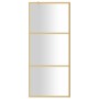 Transparent glass shower door screen ESG gold 90x195cm by vidaXL, Shower walls and screens - Ref: Foro24-154937, Price: 182,6...