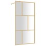 Shower door screen with transparent ESG golden glass 100x195 cm by vidaXL, Shower walls and screens - Ref: Foro24-154957, Pri...