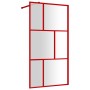 Transparent glass shower door screen ESG red 100x195 cm by vidaXL, Shower walls and screens - Ref: Foro24-154956, Price: 119,...