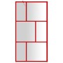 Transparent glass shower door screen ESG red 100x195 cm by vidaXL, Shower walls and screens - Ref: Foro24-154956, Price: 119,...