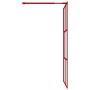 Transparent glass shower door screen ESG red 100x195 cm by vidaXL, Shower walls and screens - Ref: Foro24-154956, Price: 119,...