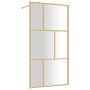 Transparent glass shower door screen ESG gold 115x195 cm by vidaXL, Shower walls and screens - Ref: Foro24-154959, Price: 219...