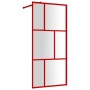 Duschtürtrennwand aus transparentem Glas ESG rot 90x195 cm von vidaXL, Duschwände und Duschwände - Ref: Foro24-154954, Preis:...